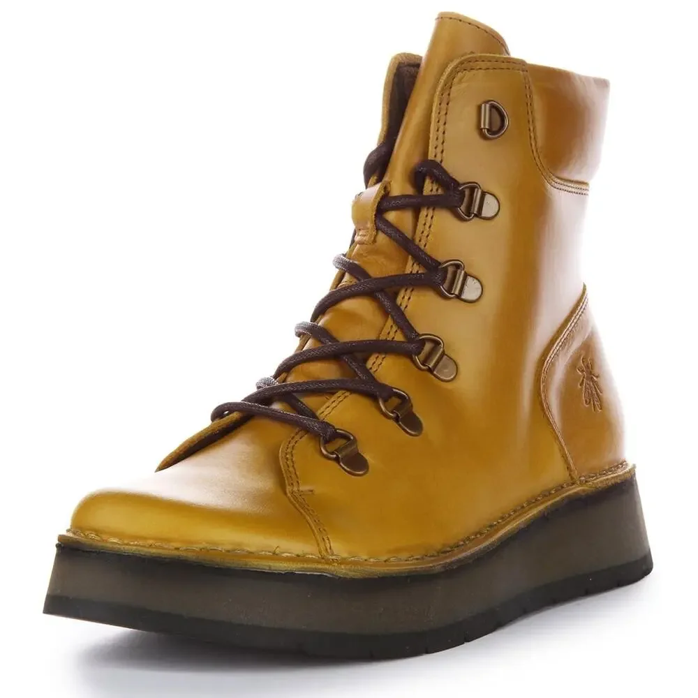 FLY LONDON WOMEN'S ROXY094FLY ANKLE BOOT, MUSTARD, 5 UK